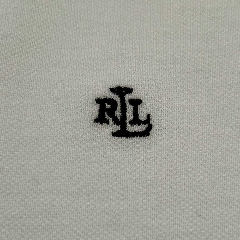 Lauren Ralph Lauren Polo Shirt Women Large White Short Sleeve LRL Logo Pique NWT - Picture 7 of 9